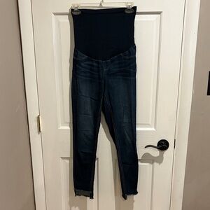 1822 Stylish Dark Blue Women's Maternity Jeggings